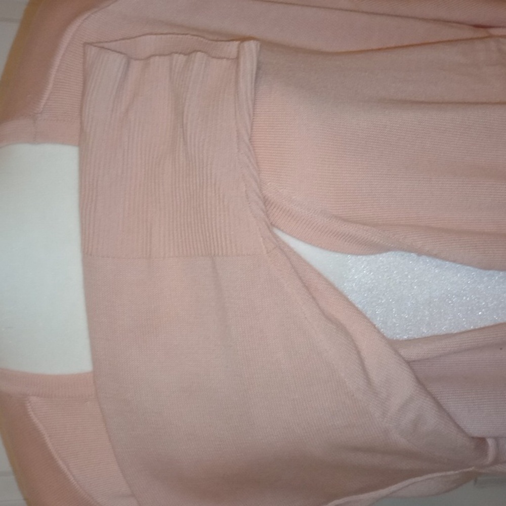 H by Halston Blush Pink Open Front Oversized Cardigan - Picture 4 of 10